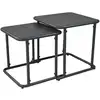 Image de Table gigogne extérieure carrée en acier 45cm anthracite