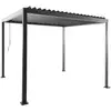 Image de Pergola bioclimatique anthracite aluminium et acier 3x3m