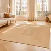 Image de Tapis design fait main en jute beige 120 x 170 cm