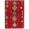 Image de Tapis épais et confortable style ethnique rouge 200 x 290 cm