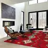Image de Tapis épais et confortable style ethnique rouge 140 x 200 cm