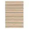 Image de Tapis rayé fait main en matières naturelles beige 160 x 230 cm