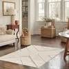 Image de Tapis design avec effet relief beige 160 x 230 cm