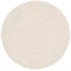 Image de Tapis rond design avec effet relief blanc 160 x 160 cm