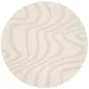 Image de Tapis rond design avec effet relief beige 160 x 160 cm