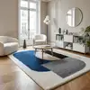 Image de Tapis design épais et confortable bleu 200 x 290 cm
