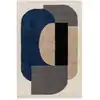 Image de Tapis design épais et confortable bleu 120 x 170 cm