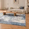 Image de Tapis design finition couture anglaise bleu 160 x 230 cm