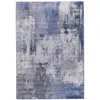 Image de Tapis design finition couture anglaise bleu 120 x 160 cm