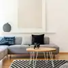Image de Tapis doux et confortable facile à entretenir noir 120 x 170 cm