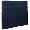 Image de Tete de lit lignes velours bleu océan 200x120