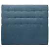 Image de Tete de lit capitonnée tissu bleu océan 140x120