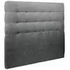 Image de Tete de lit capitonnée tissu gris anthracite 200x120