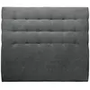 Image de Tete de lit capitonnée tissu gris anthracite 160x120