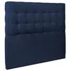 Image de Tete de lit capitonnée velours bleu océan 140x120