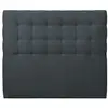 Image de Tete de lit capitonnée velours gris anthracite 200x120