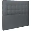 Image de Tete de lit capitonnée velours gris anthracite 160x120