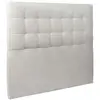 Image de Tete de lit capitonnée velours gris clair 140x120