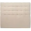 Image de Tete de lit capitonnée bouclette beige clair 180x120
