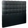 Image de Tete de lit capitonnée bouclette noir 180x120