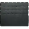 Image de Tete de lit capitonnée bouclette noir 140x120