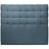 Image de Tete de lit capitonnée bouclette bleu 160x120