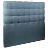 Image de Tete de lit capitonnée bouclette bleu 140x120