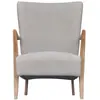 Image de Fauteuil en chêne massif avec assise en lin - l66 cm