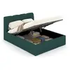 Image de Lit coffre style nuage led 160x200cm velours vert