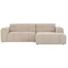 Image de Canapé d'angle 3 places nuage en velours beige