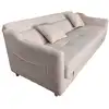 Image de Canapé convertible avec coffre en velours cotelé beige 3 places