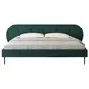 Image de Lit capitonné 140x190cm vert avec tête de lit et sommier