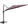 Image de Ensemble parasol marron 3x4m et 4 dalles à lester