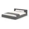 Image de Lit style nuage 140x190cm en velours gris