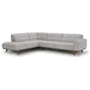 Image de Canapé d'angle design en tissu gris 5-6 places