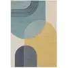 Image de Tapis moderne tissé plat bleu 200x290 cm