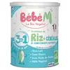 Image de Bébé M Riz 3 en 1 Préparation de Céréales à Complément Protéinique +10m Bio 600g