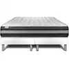 Image de Ensemble 2x100x200 matelas hybride sommier blanc
