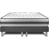 Image de Ensemble 2x80x200 matelas hybride sommier gris