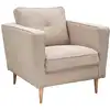 Image de Fauteuil 1 place en tissu crème