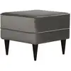 Image de Repose-pieds tissu velours h 43 gris clair