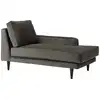 Image de Méridienne tissu velours p150 gris clair
