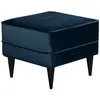 Image de Repose-pieds tissu velours h 43 bleu