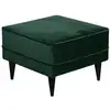 Image de Repose-pieds tissu velours h 43 vert emeraude