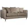 Image de Canapé convertible velours 3 places couchage 140x190 cm beige