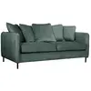 Image de Canapé convertible velours 3 places couchage 140x190 cm bleu