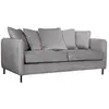 Image de Canapé convertible velours 3 places couchage 140x190 cm gris