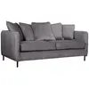 Image de Canapé convertible velours 3 places couchage 140x190 cm anthracite