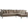 Image de Canapé en velours 5 places angle droit beige