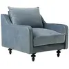 Image de Fauteuil tissu velours h90 bleu gris